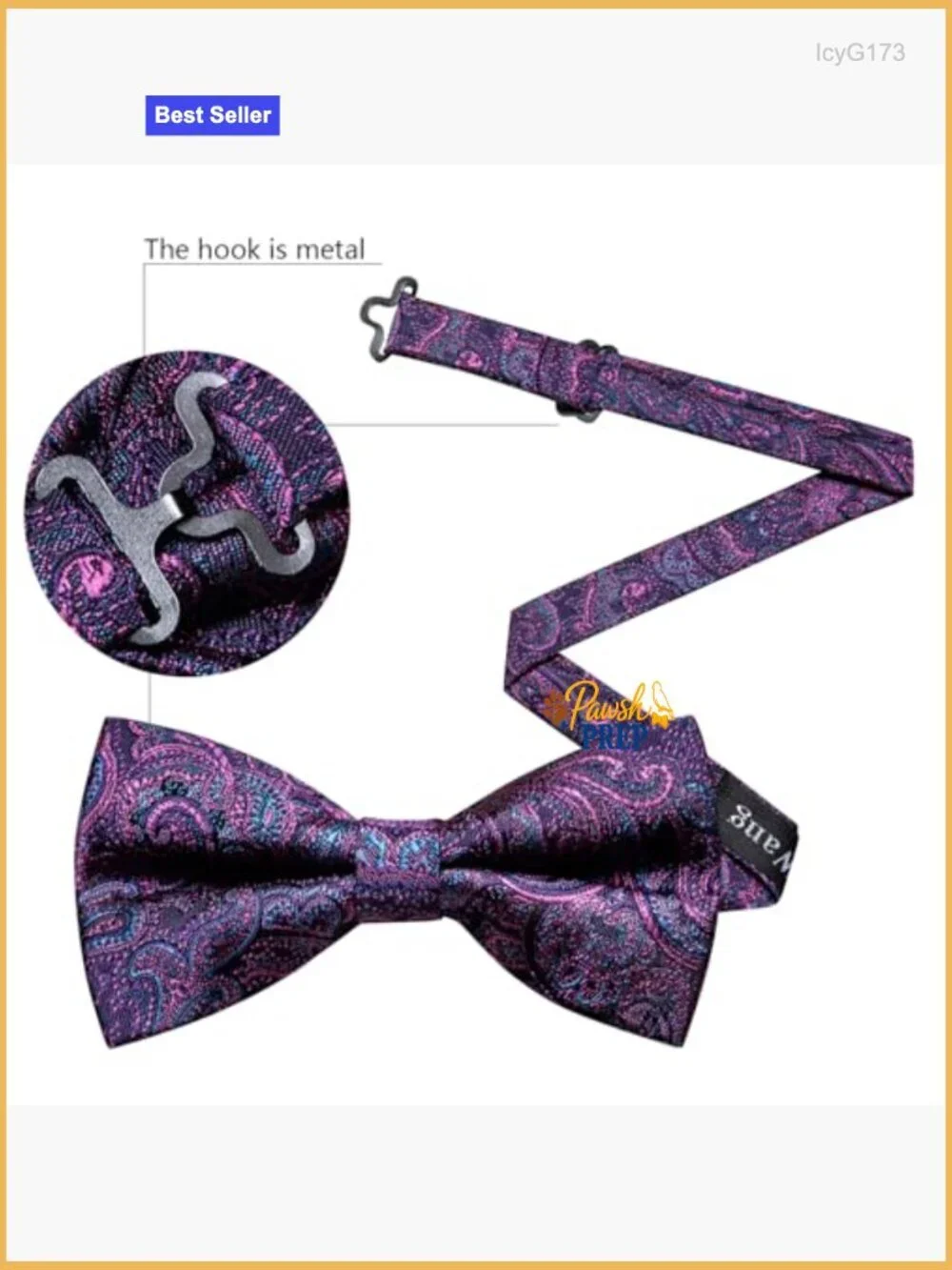 Men's Formal Silk Bow Tie Set with Pocket Square and Cufflinks